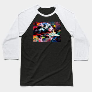 Moon Shot in Outer Space Baseball T-Shirt